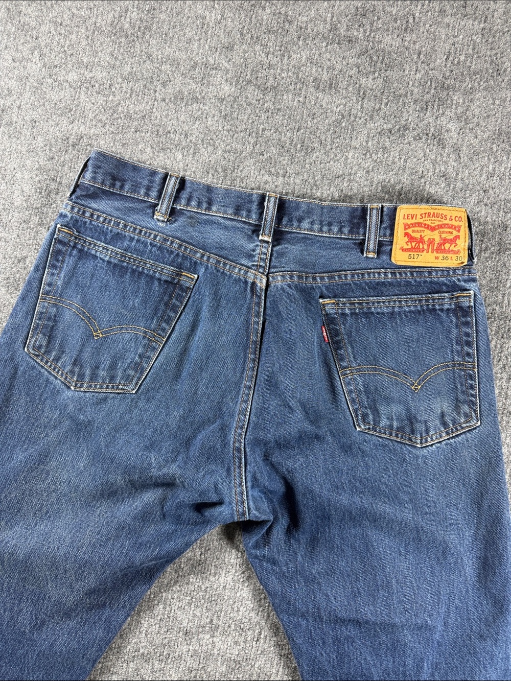 Levi's 517 Men's Dark Blue Bootcut Jeans - Picture 5 of 8